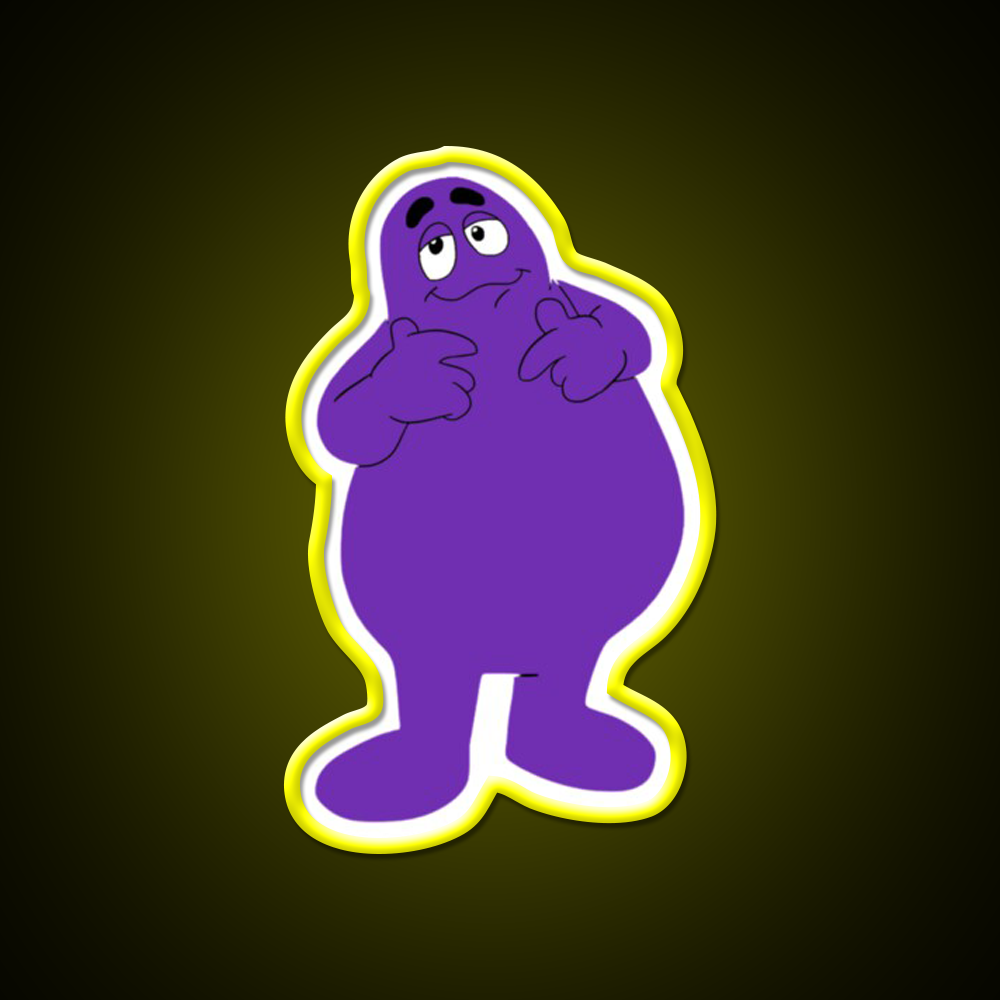 Grimace Fast Food Led Neon Sign For Burger Place Rgb Color