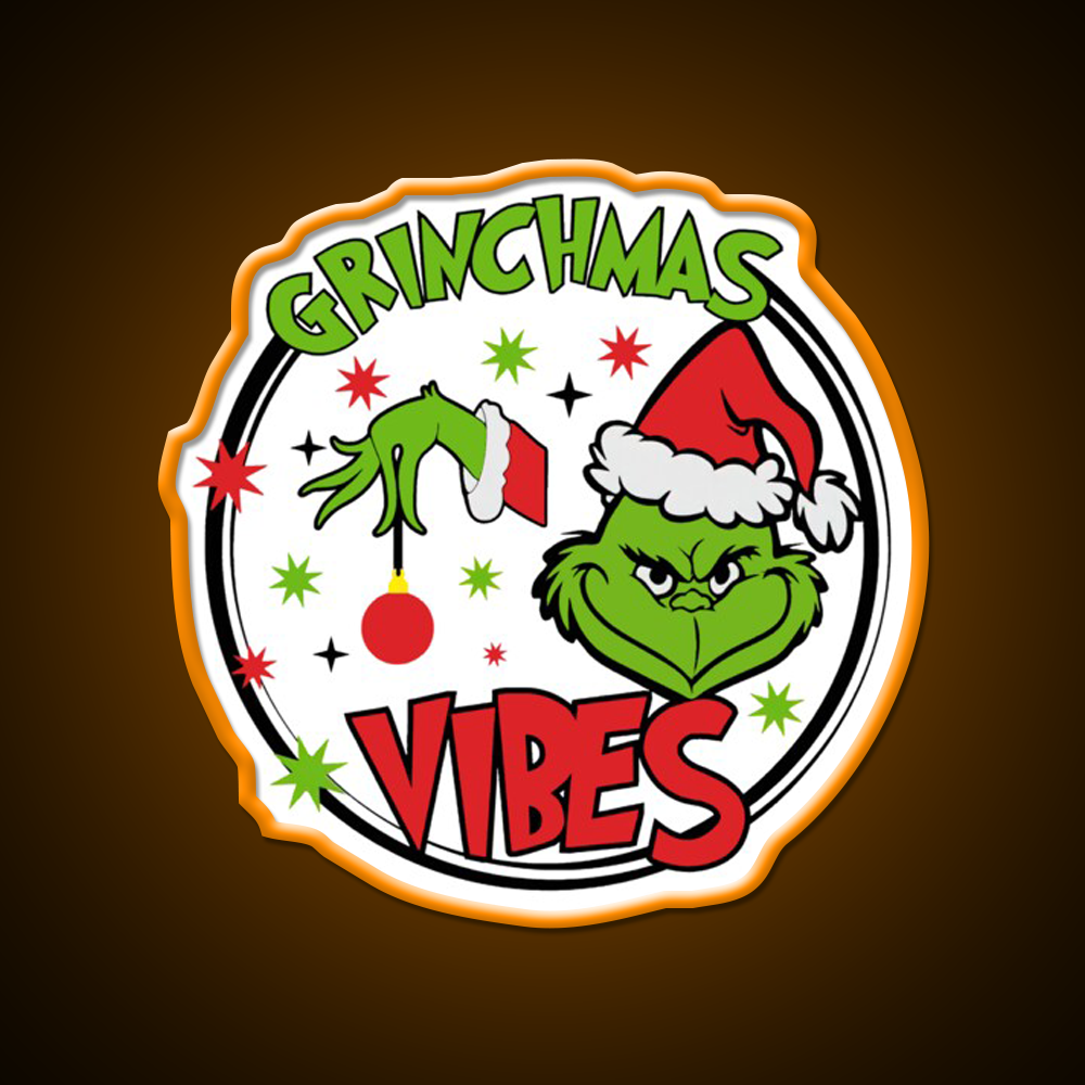 Grinchmas Vibes Cafe Led Neon Sign Espresso Bar Art Rgb Color