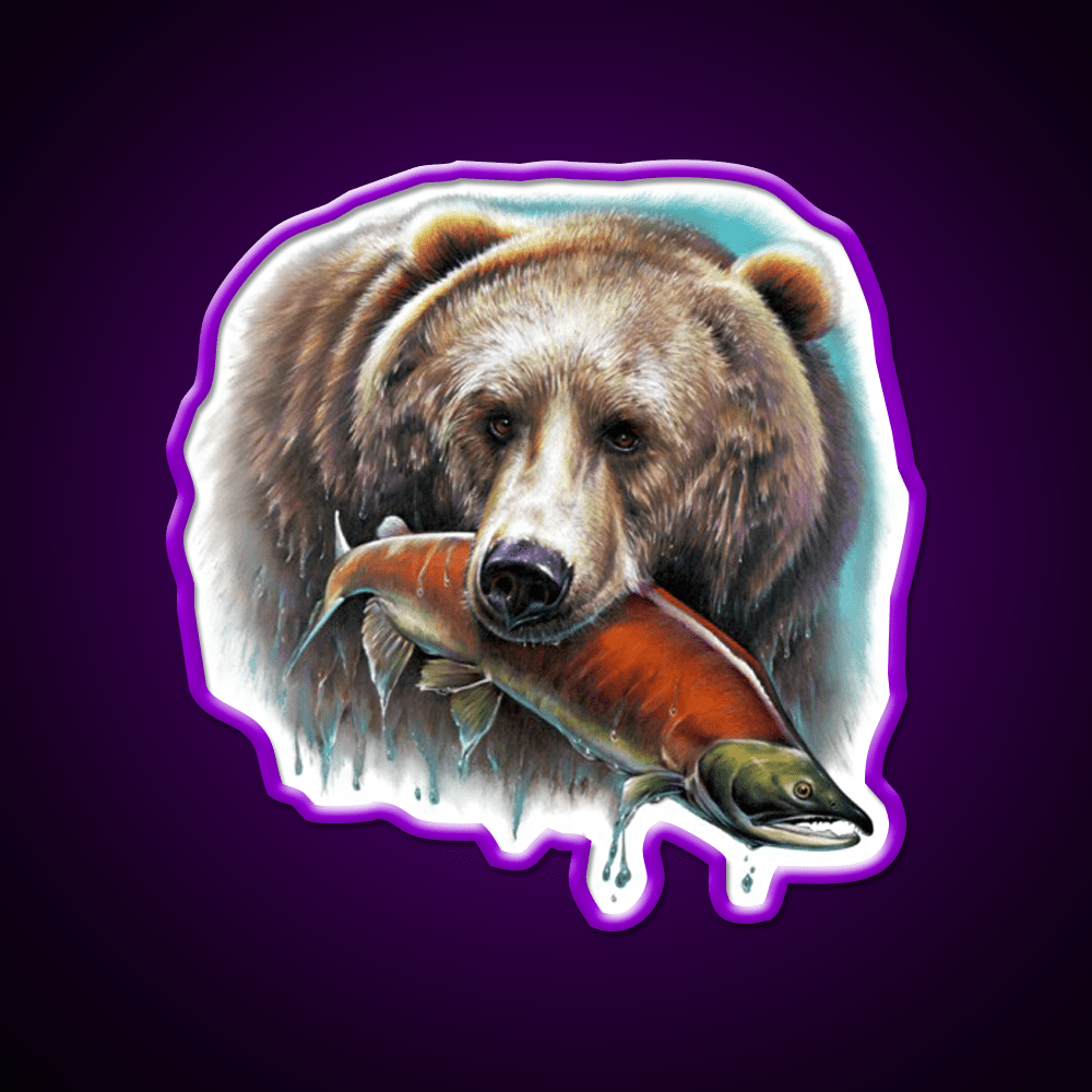 Grizzly Snack Food Led Neon Sign Rgb Color - Shineneon