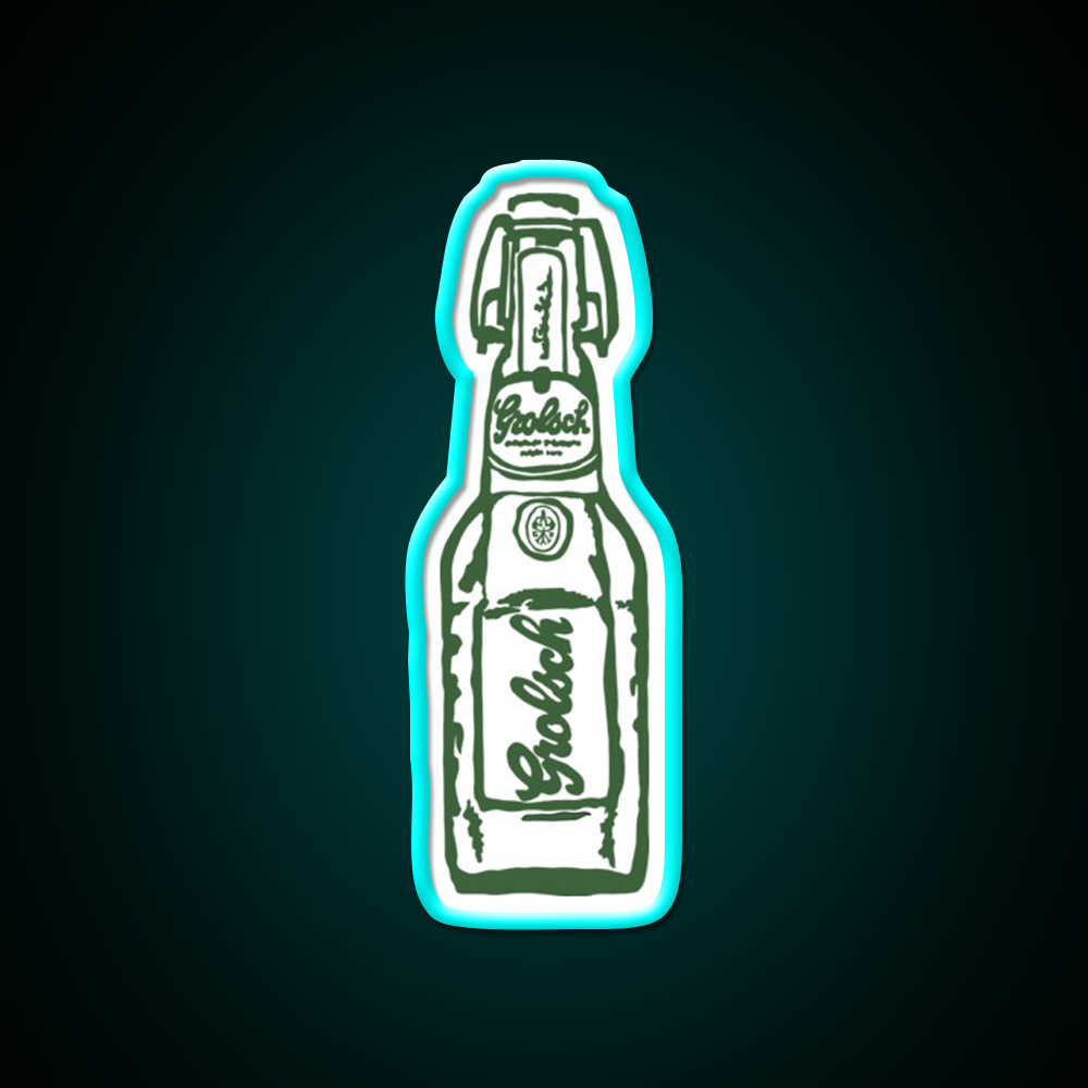 Grolsch Single Pop Beer Bar Decor Led Neon Sign Rgb Color - Size and dimension reference