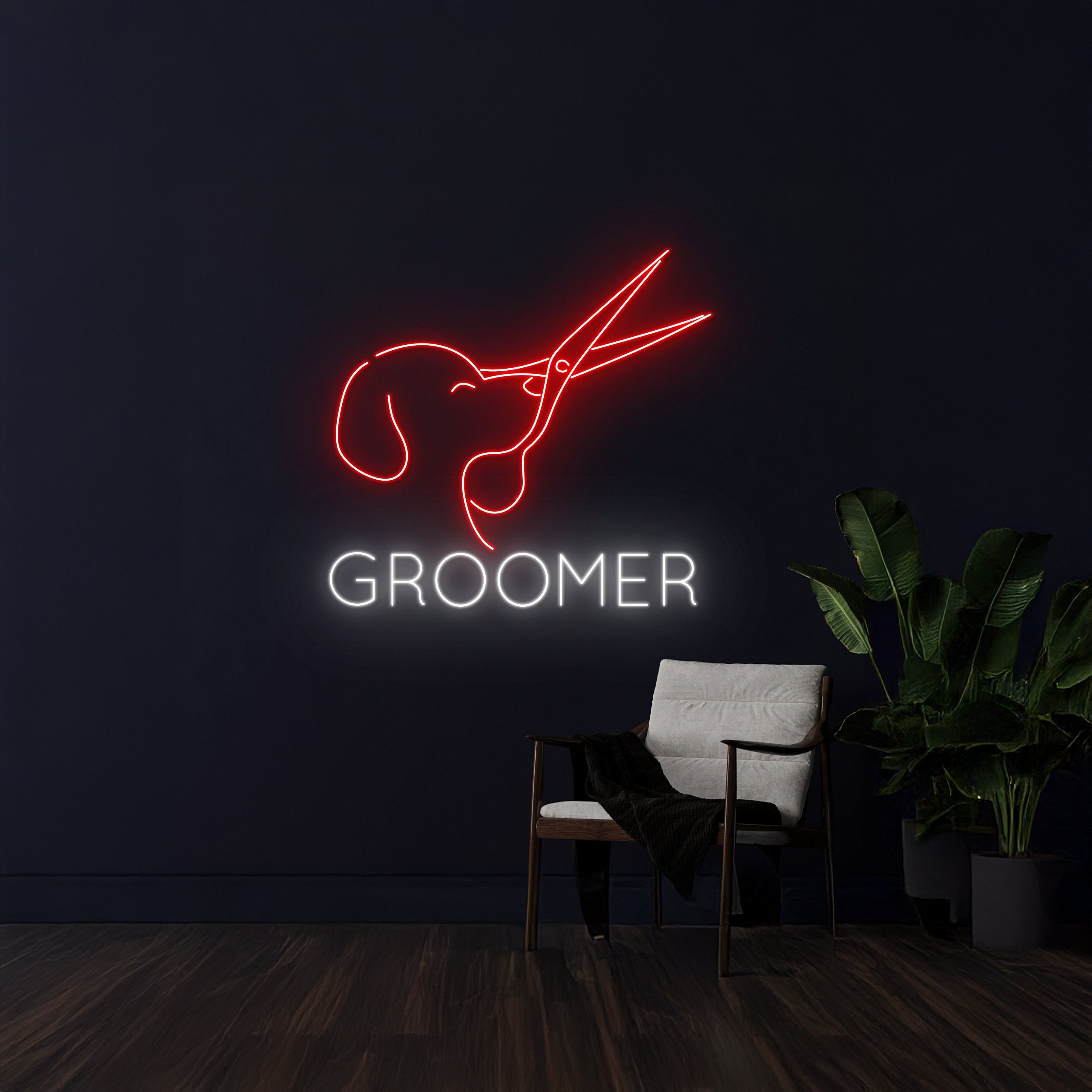 Groomer Led Sign Dog Service Neon Light | Shineneon