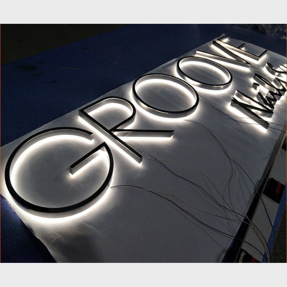 Groove Nail 3D Backlit Channel Letters Led Light Sign - Shineneon