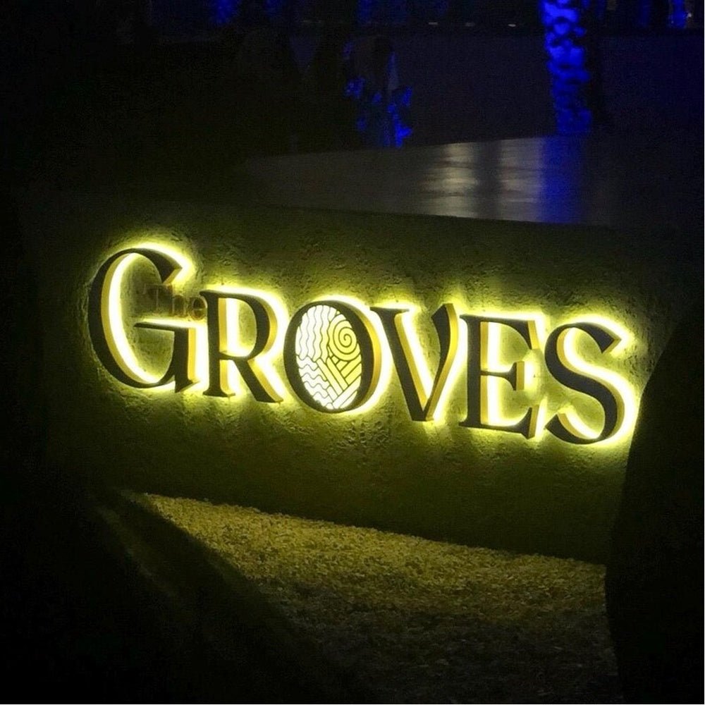 Groves 3D Backlit Channel Letters Led Light Sign - Shineneon