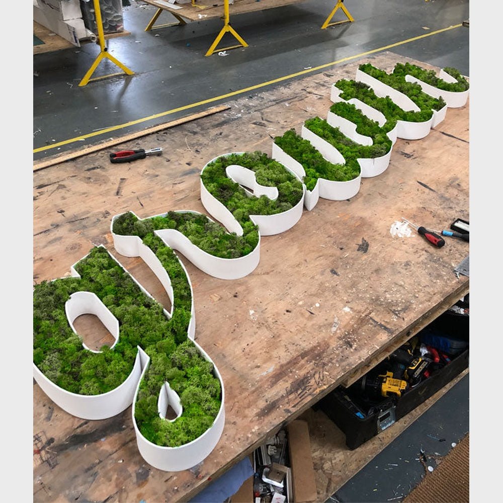 Growth 3D Moss Letter Sign - Shineneon