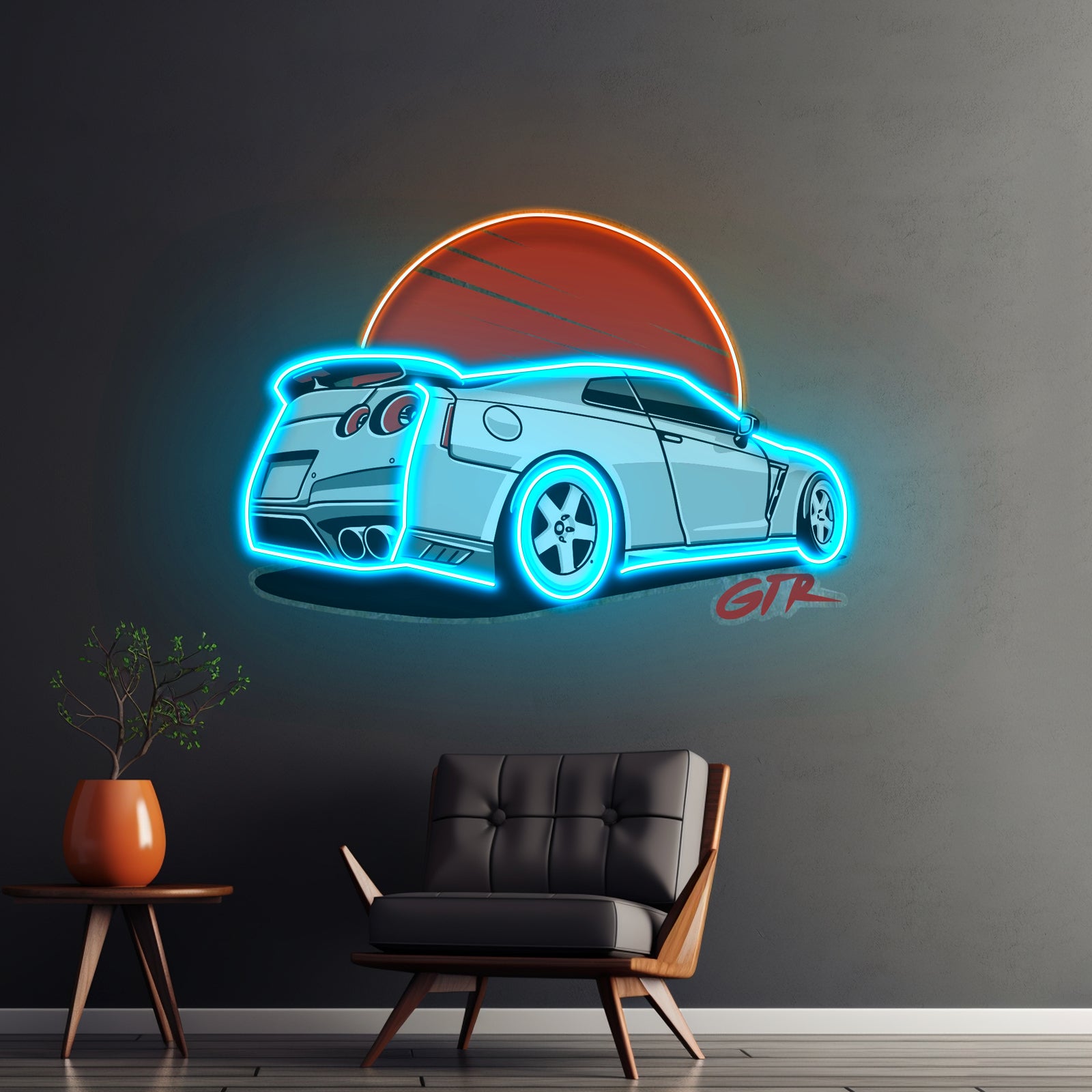 Gtr Super Car Led Neon Sign Light Custom Led Signs - Size and dimension reference