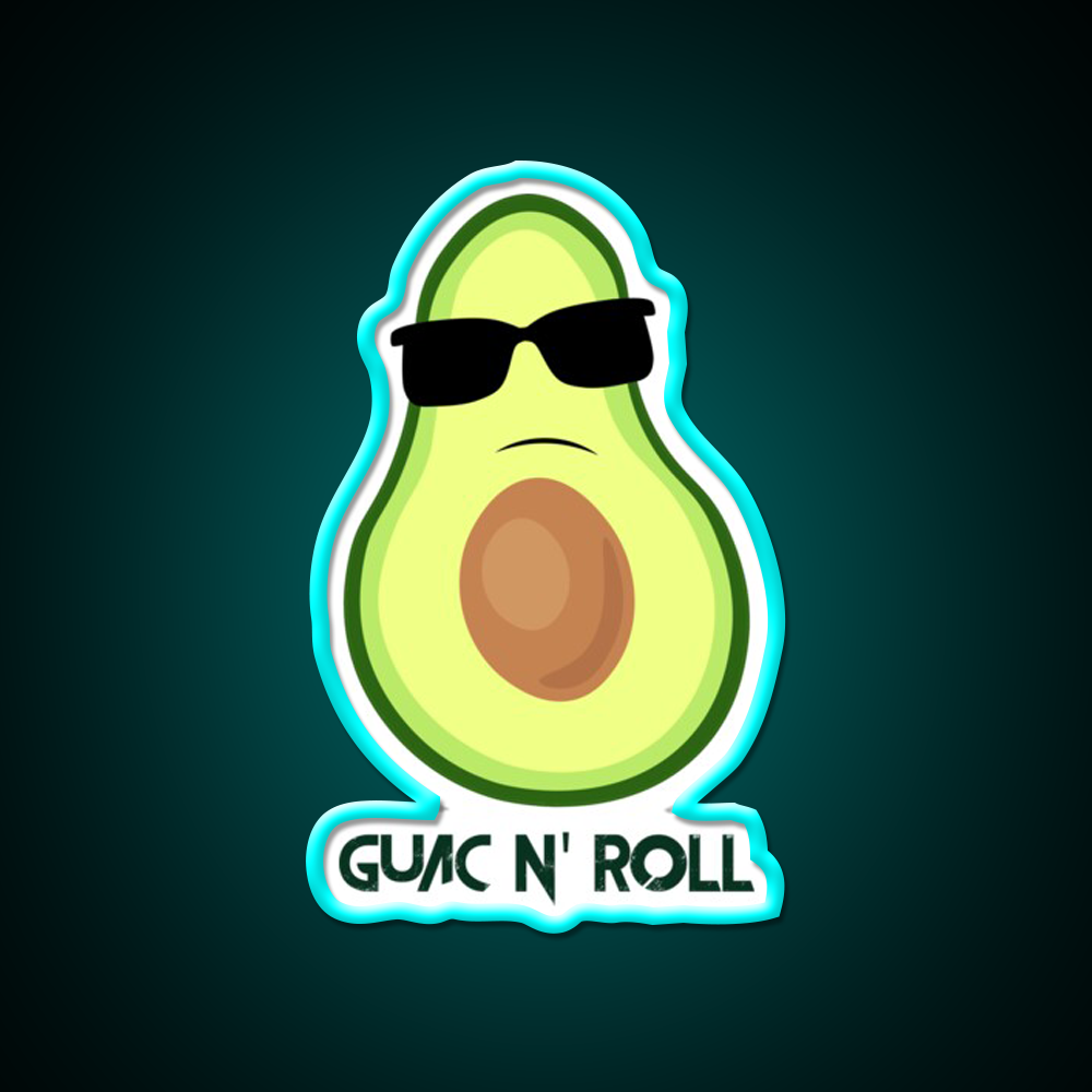 Guac N Roll Fast Food Led Neon Sign For Burger Place Rgb Color