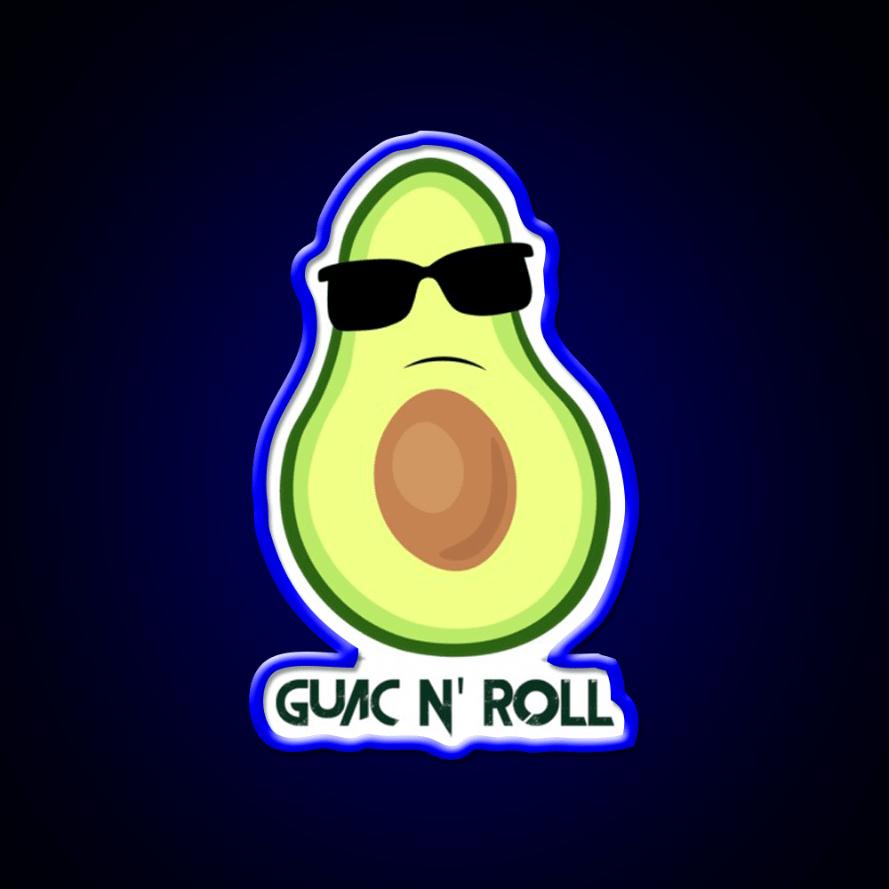 Guac N Roll Fast Food Led Neon Sign For Burger Place Rgb Color - Shineneon