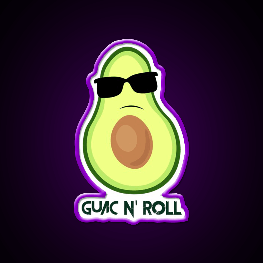 Guac N Roll Fast Food Led Neon Sign For Burger Place Rgb Color - Shineneon