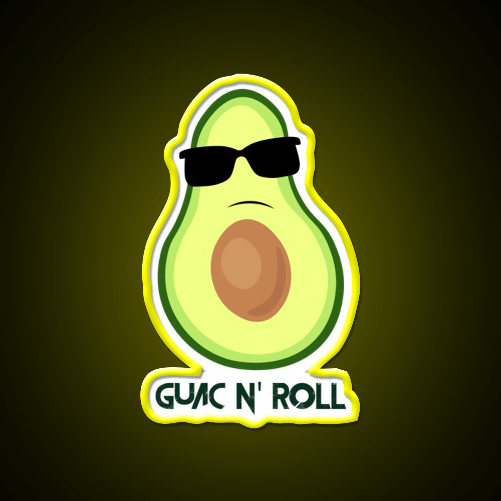 Guac N Roll Fast Food Led Neon Sign For Burger Place Rgb Color - Shineneon