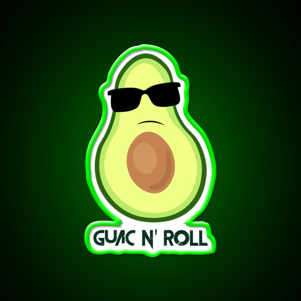 Guac N Roll Fast Food Led Neon Sign For Burger Place Rgb Color - Shineneon