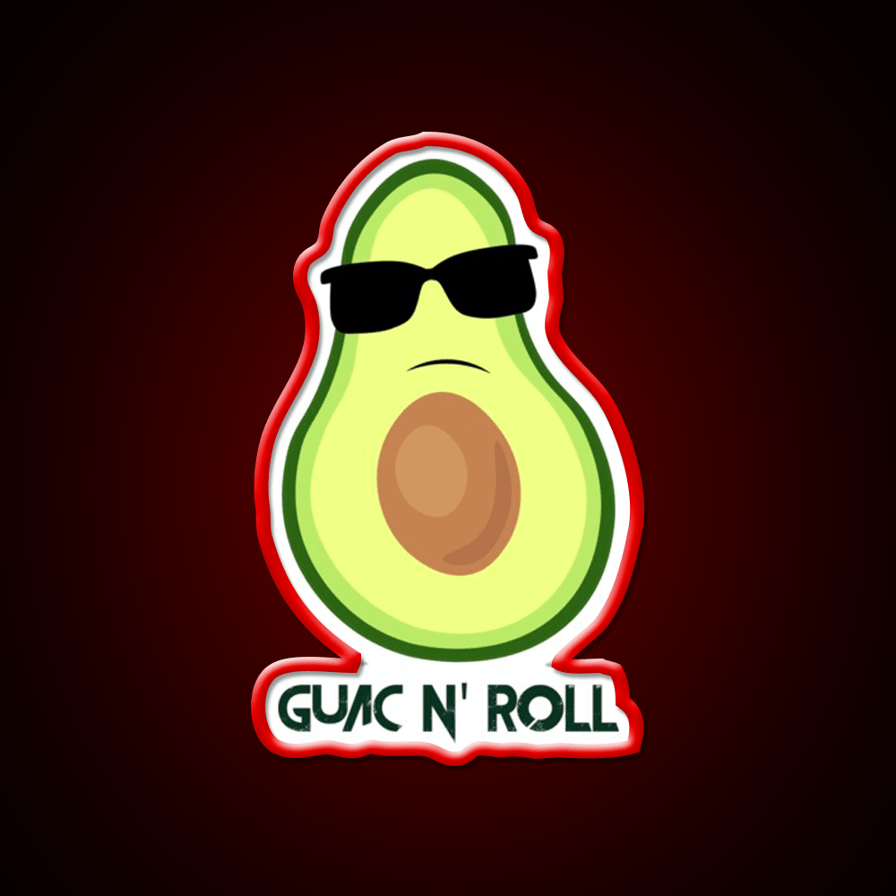 Guac N Roll Fast Food Led Neon Sign For Burger Place Rgb Color - Shineneon