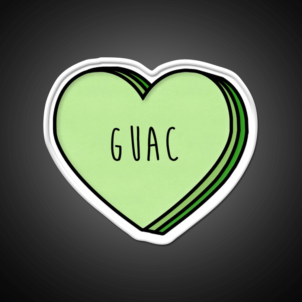 Guacamole Heart Fast Food Led Neon Sign For Burger Place Rgb Color - Shineneon