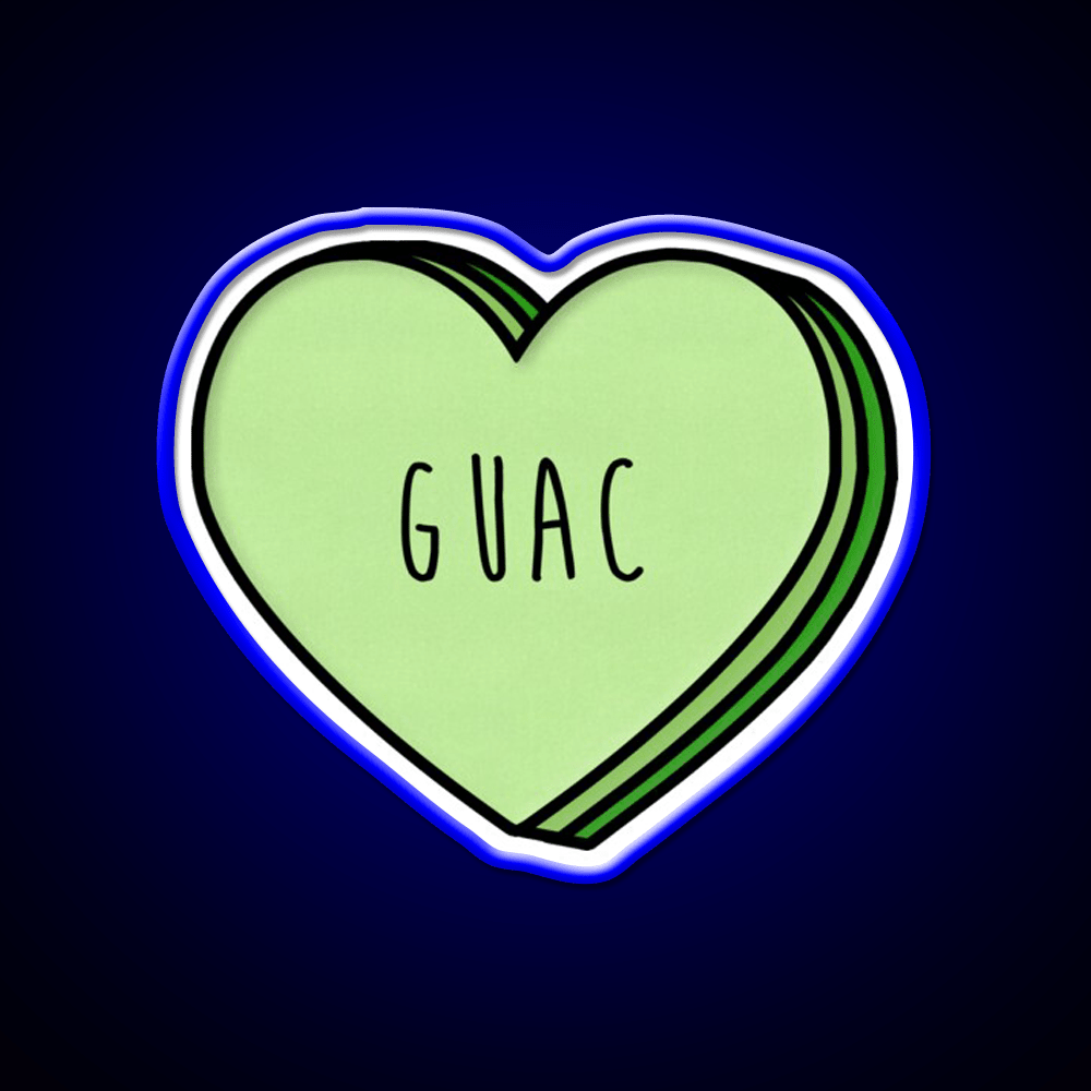 Guacamole Heart Fast Food Led Neon Sign For Burger Place Rgb Color - Shineneon