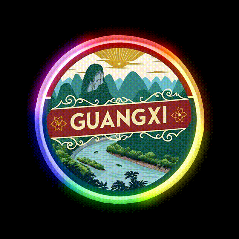 Guangxi Asian Cultural Led Neon Sign Rgb Color - LED neon sign close-up detail