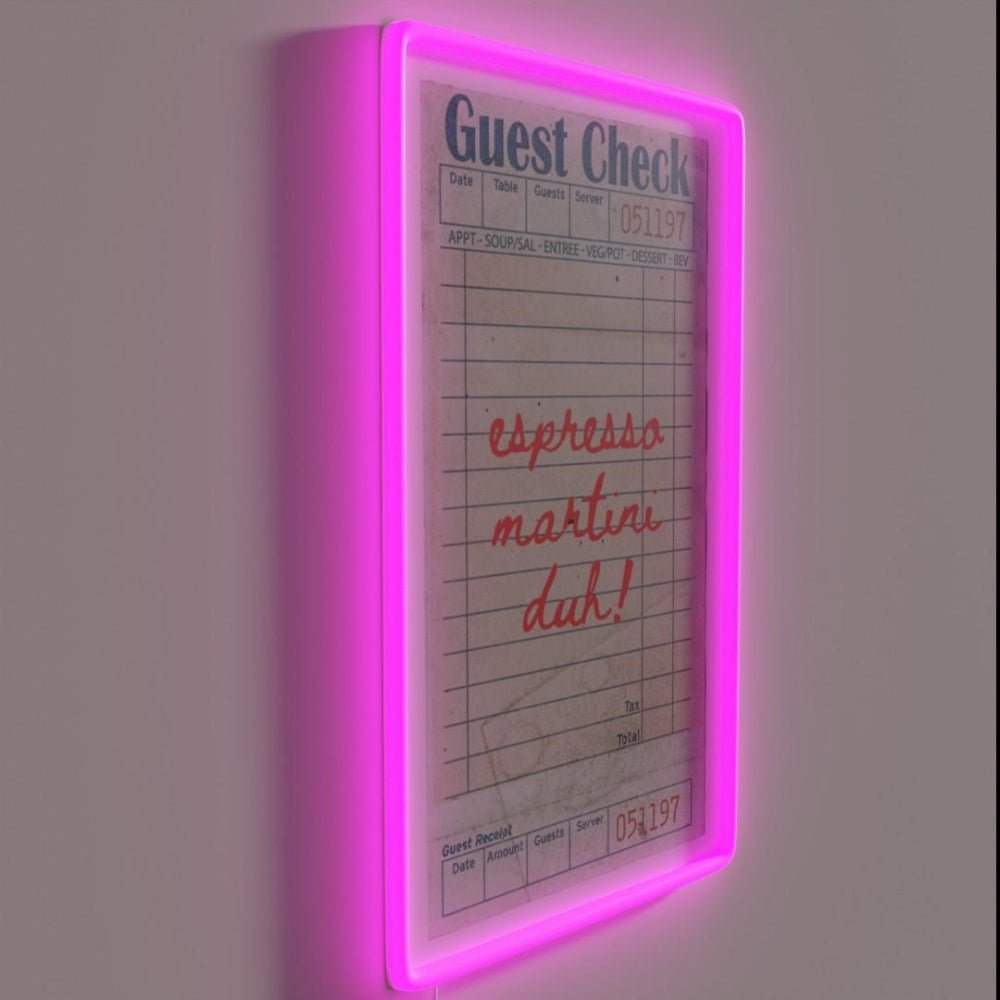 Guest Check Espresso Martini Duh Rgb Led Neon Sign - Shineneon