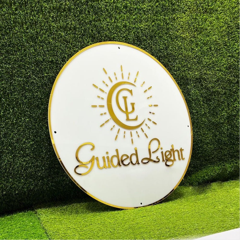 Guided Light Acrylic Business Logo Sign - Shineneon
