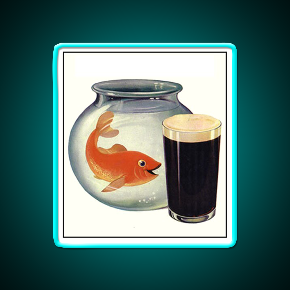 Guinness Drink Like A Fish Beer Bar Decor Led Neon Sign Rgb Color - Size and dimension reference