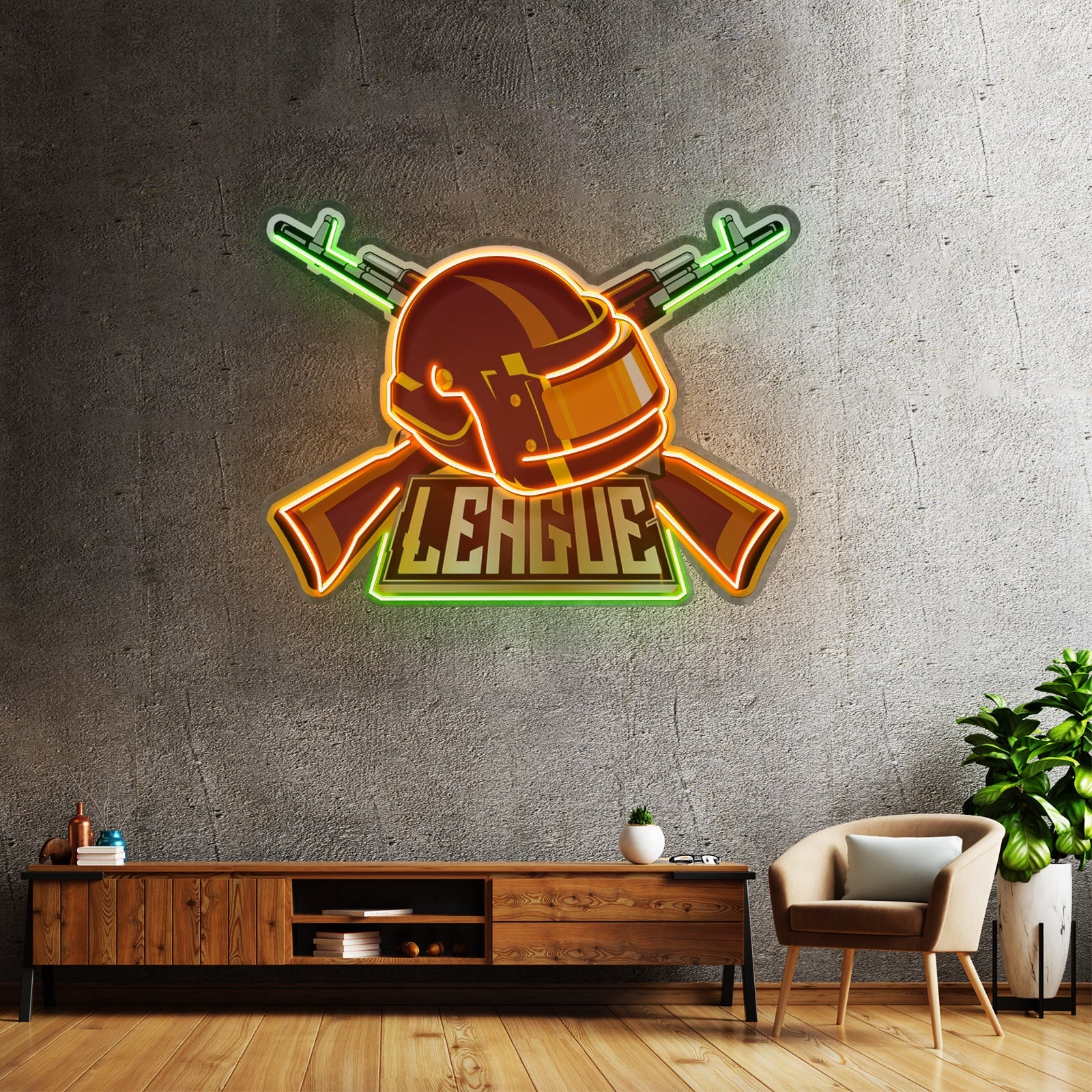 Gun And Hat Led Neon Sign Light Custom Led Signs - Shineneon