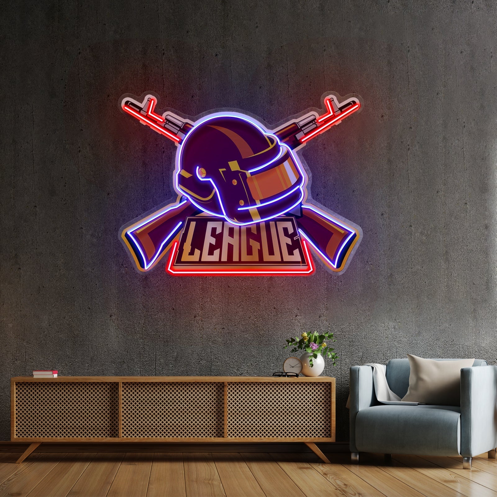 Gun And Hat Led Neon Sign Light Custom Led Signs - Shineneon