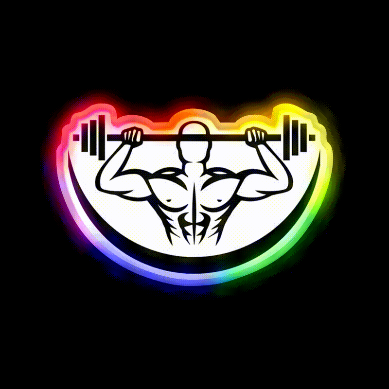 Gym Black Gym Fitness Led Neon Sign Rgb Color