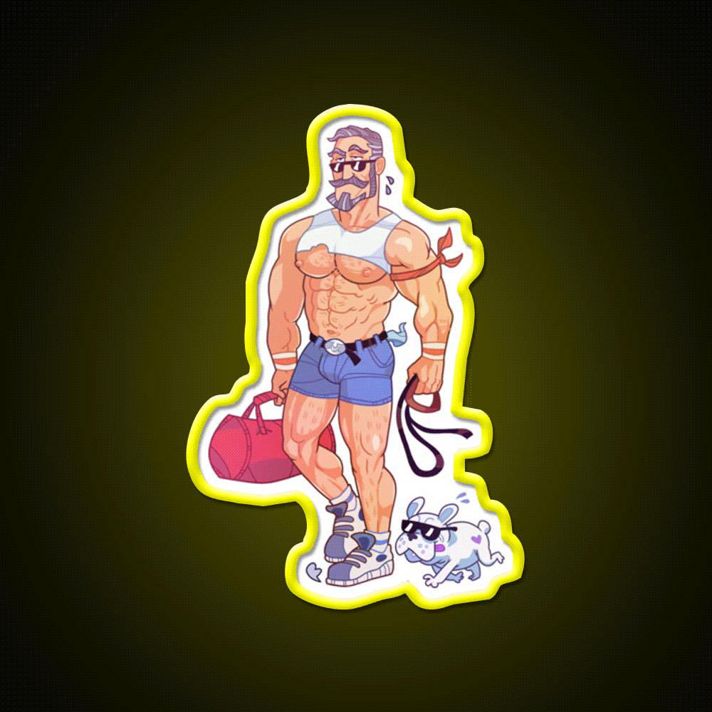 Gym Dad Gym Fitness Led Neon Sign Rgb Color