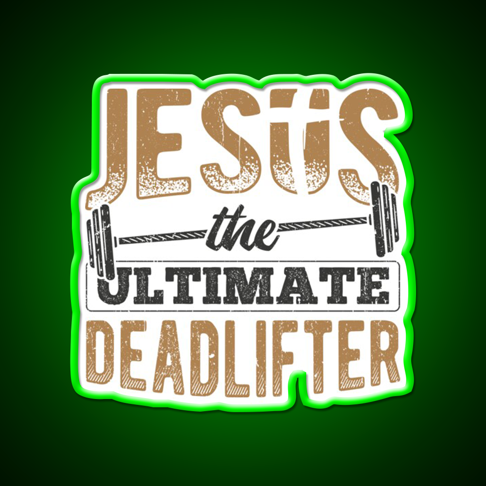 Gym Fitness Enthusiasts Dumbbell Pastor Lord Gym Fitness Led Neon Sign Rgb Color