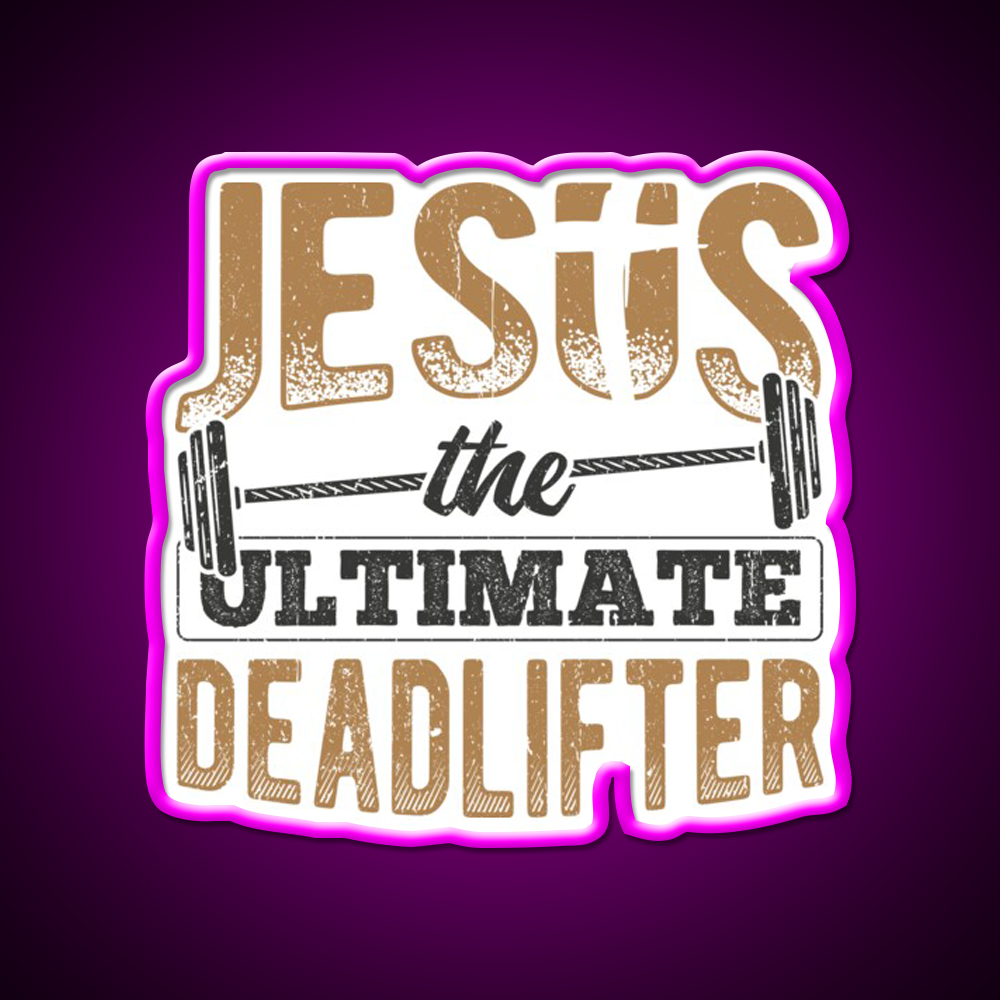 Gym Fitness Enthusiasts Dumbbell Pastor Lord Gym Fitness Led Neon Sign Rgb Color