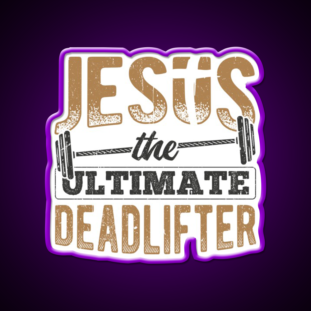 Gym Fitness Enthusiasts Dumbbell Pastor Lord Gym Fitness Led Neon Sign Rgb Color