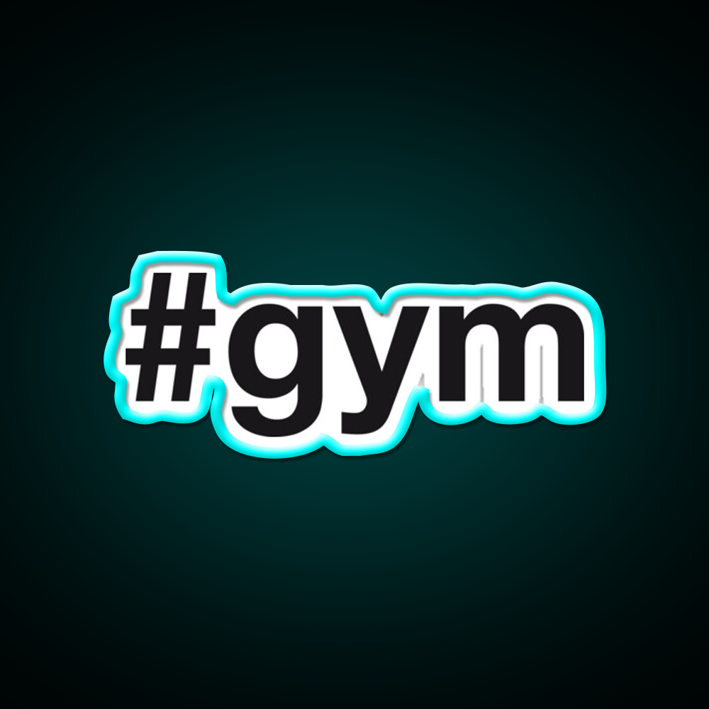 Gym Fitness Hashtag Gym Fitness Led Neon Sign Rgb Color