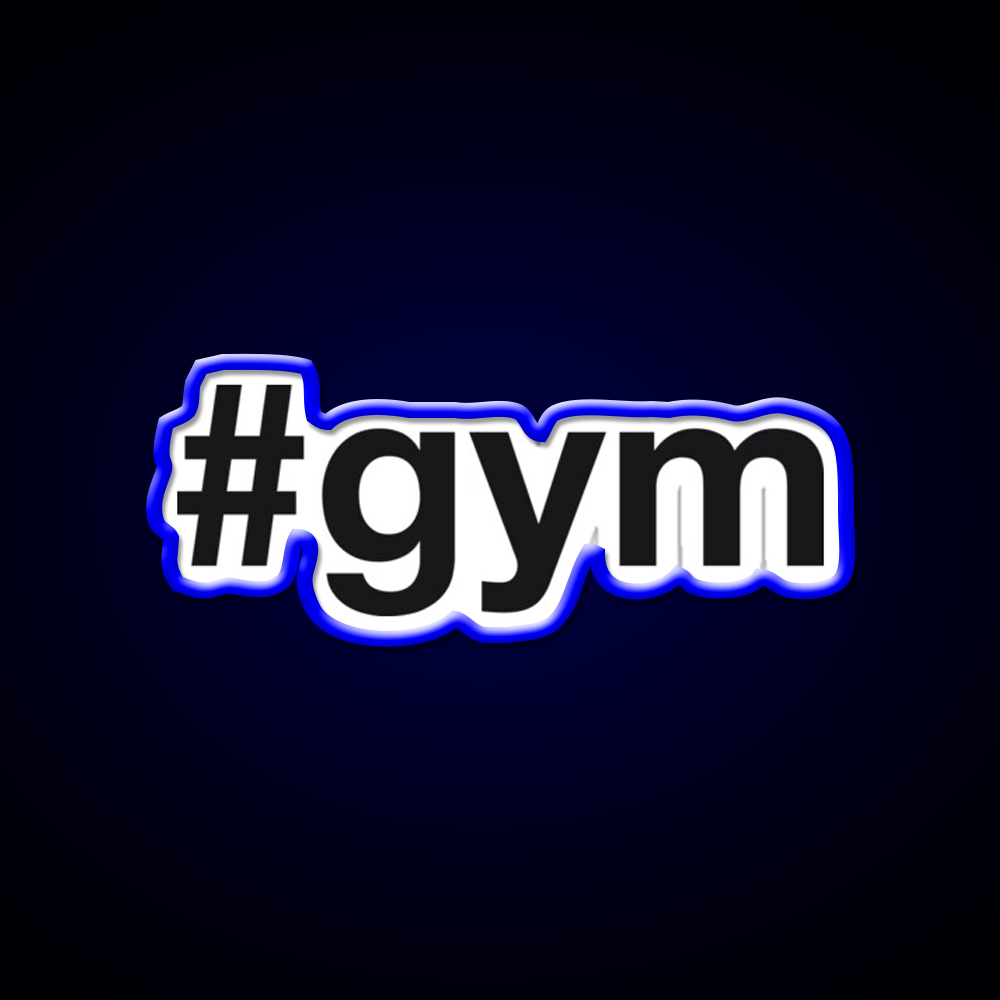 Gym Fitness Hashtag Gym Fitness Led Neon Sign Rgb Color