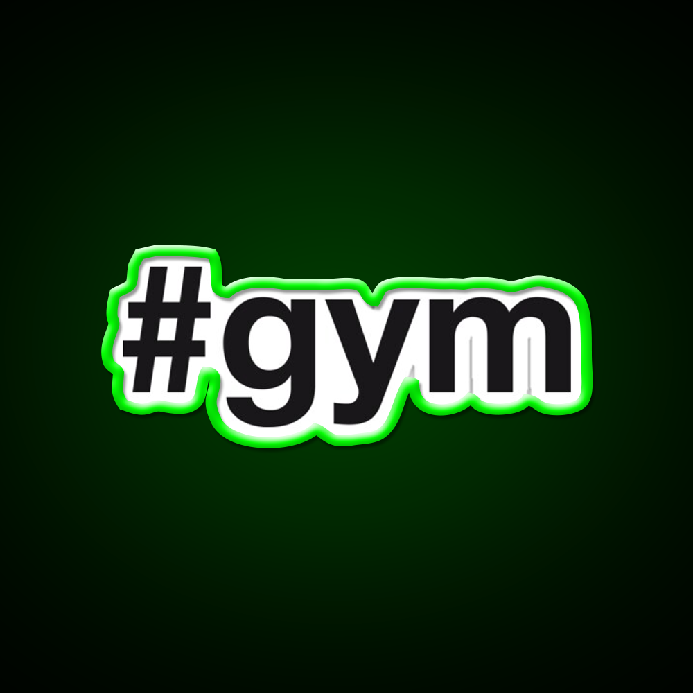 Gym Fitness Hashtag Gym Fitness Led Neon Sign Rgb Color