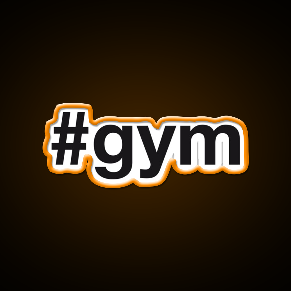 Gym Fitness Hashtag Gym Fitness Led Neon Sign Rgb Color