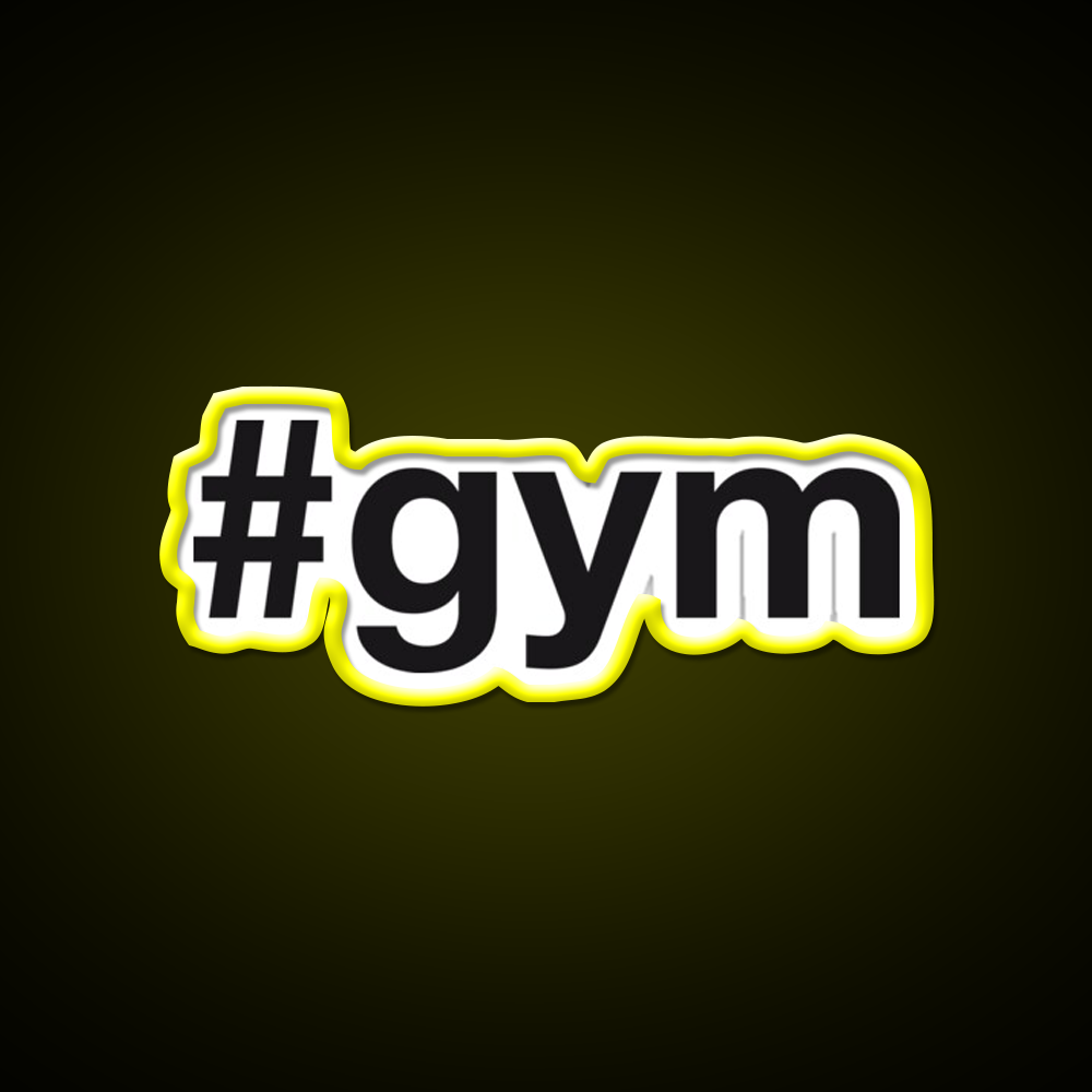 Gym Fitness Hashtag Gym Fitness Led Neon Sign Rgb Color