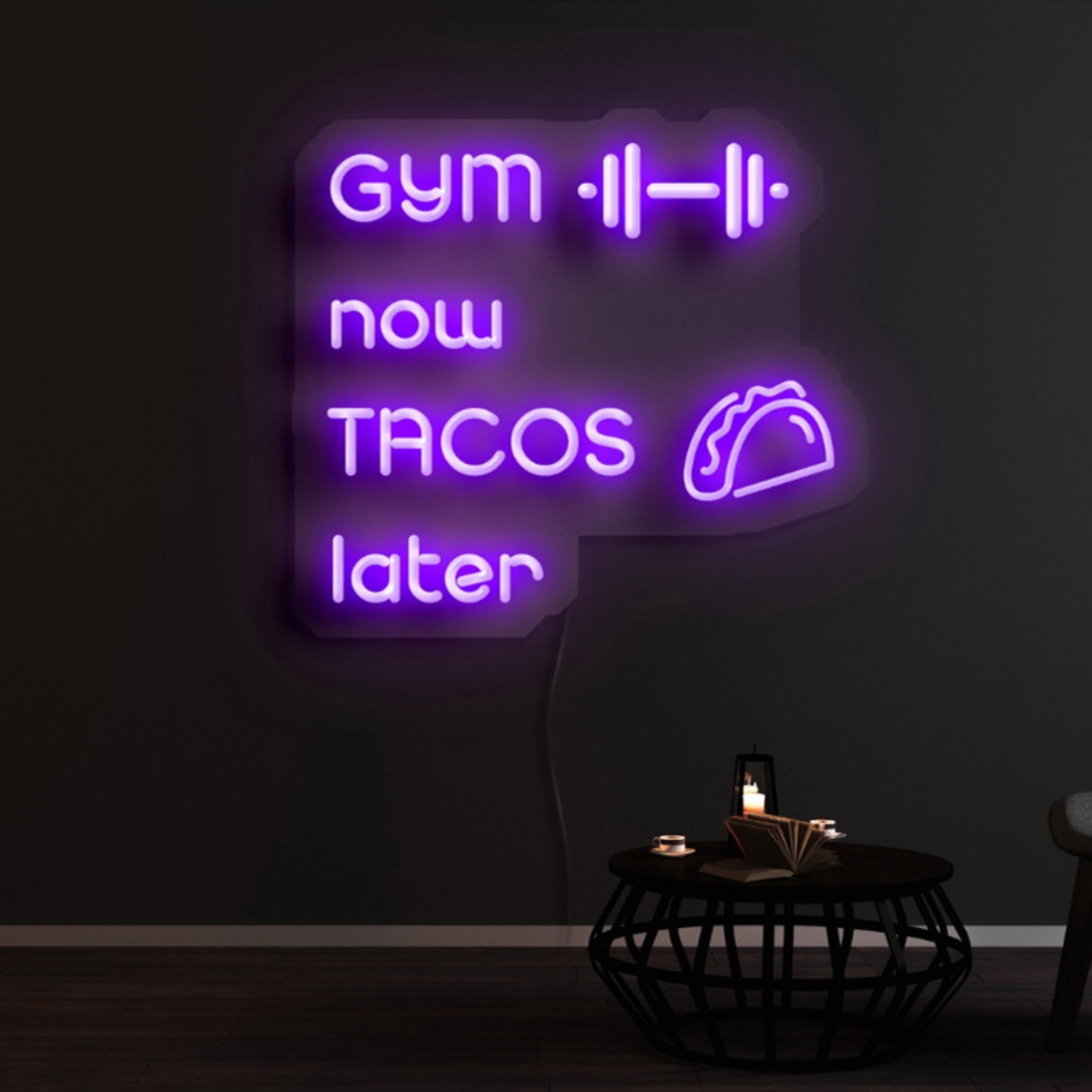 Gym Now Tacos Later Led Neon Sign | Shineneon