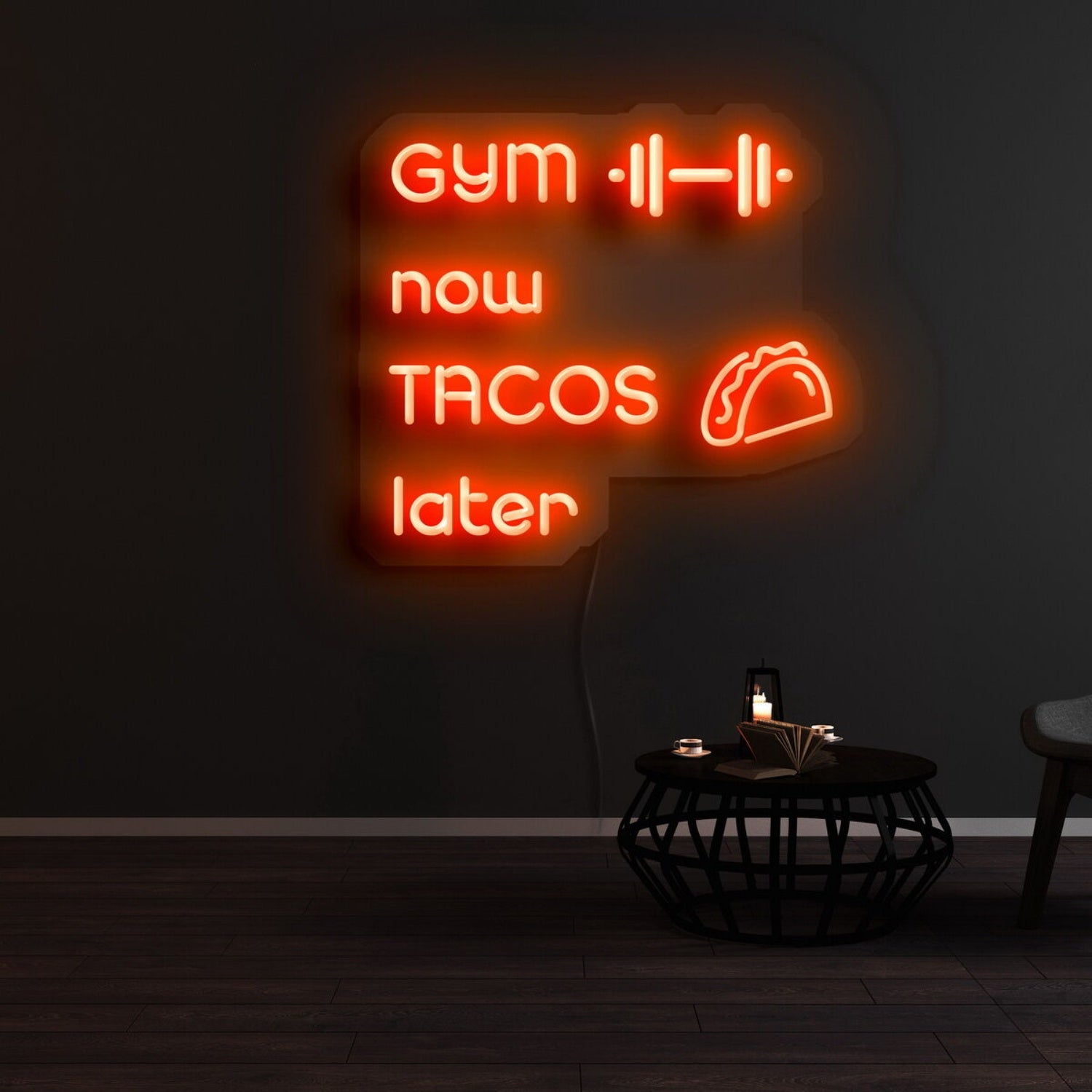 Gym Now Tacos Later Led Neon Sign | Shineneon