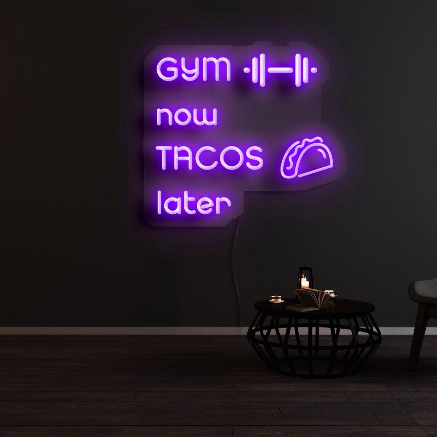 Gym Now Tacos Later Led Neon Sign | Shineneon