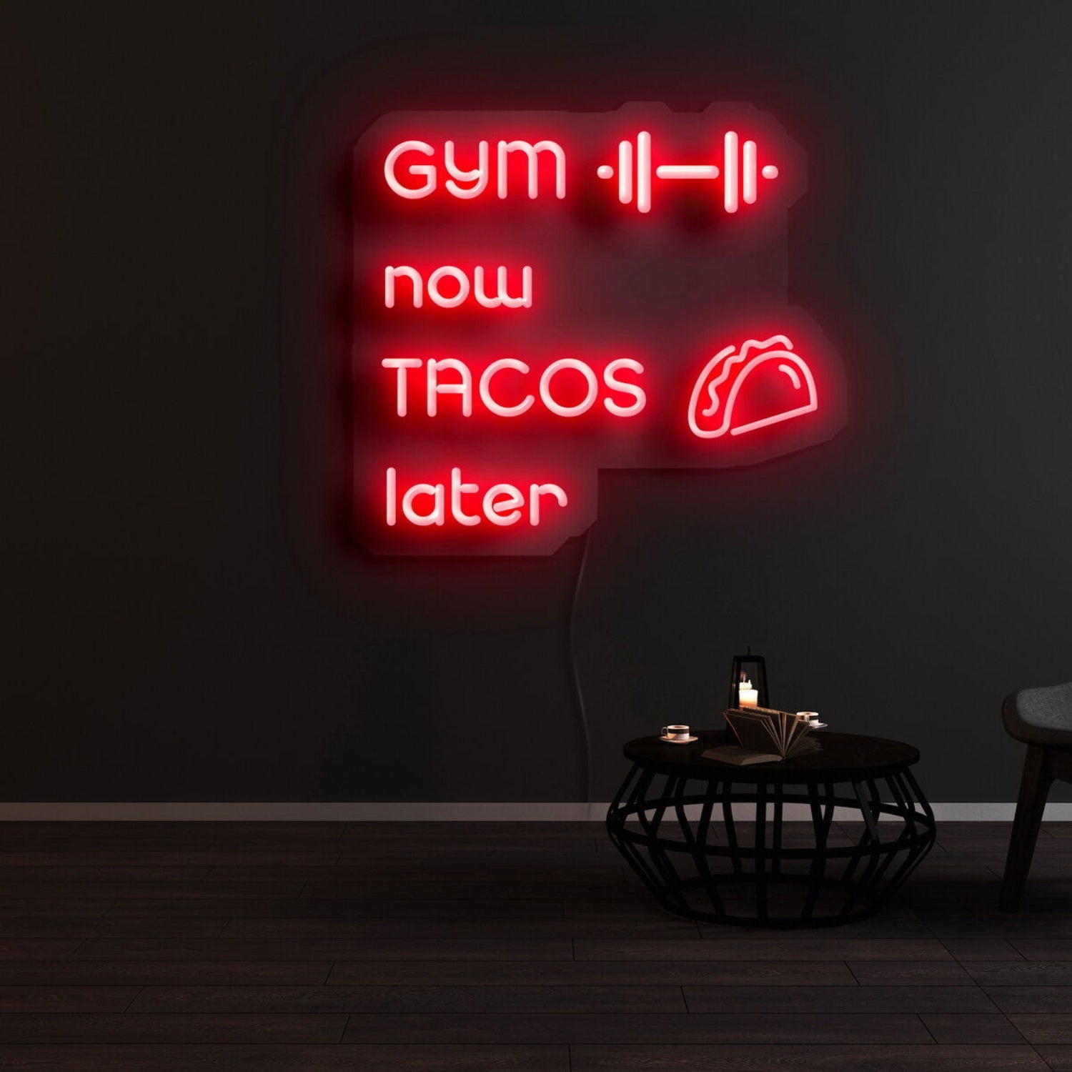 Gym Now Tacos Later Led Neon Sign | Shineneon