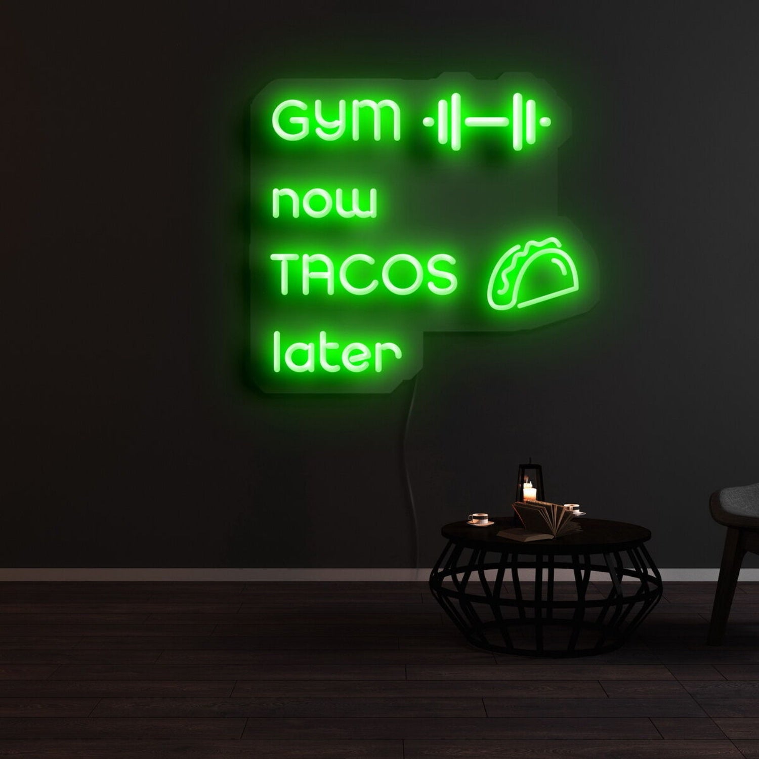 Gym Now Tacos Later Led Neon Sign | Shineneon