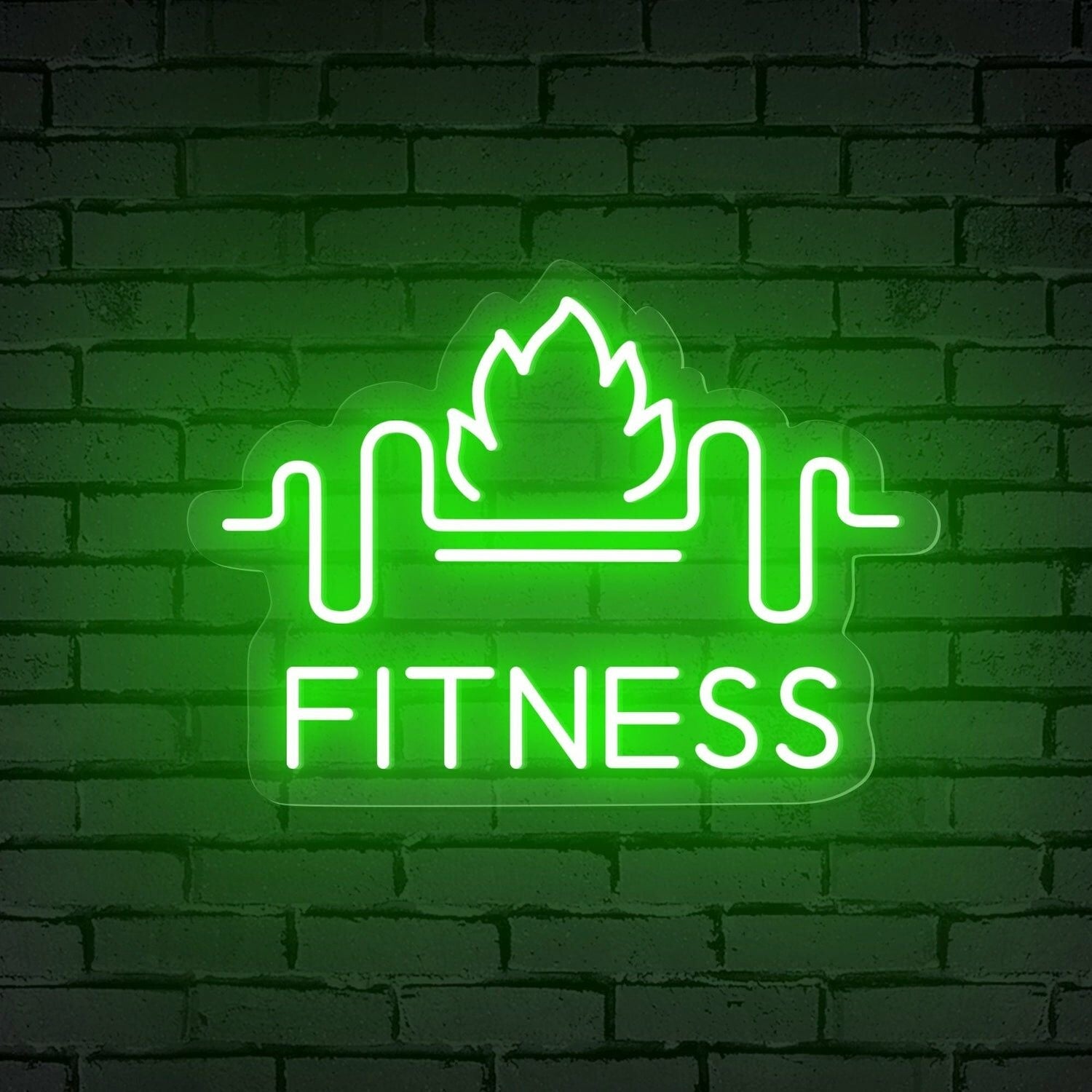 Gym Office Or Sport The Fitness Word Barbell Led Neon Sign | Shineneon