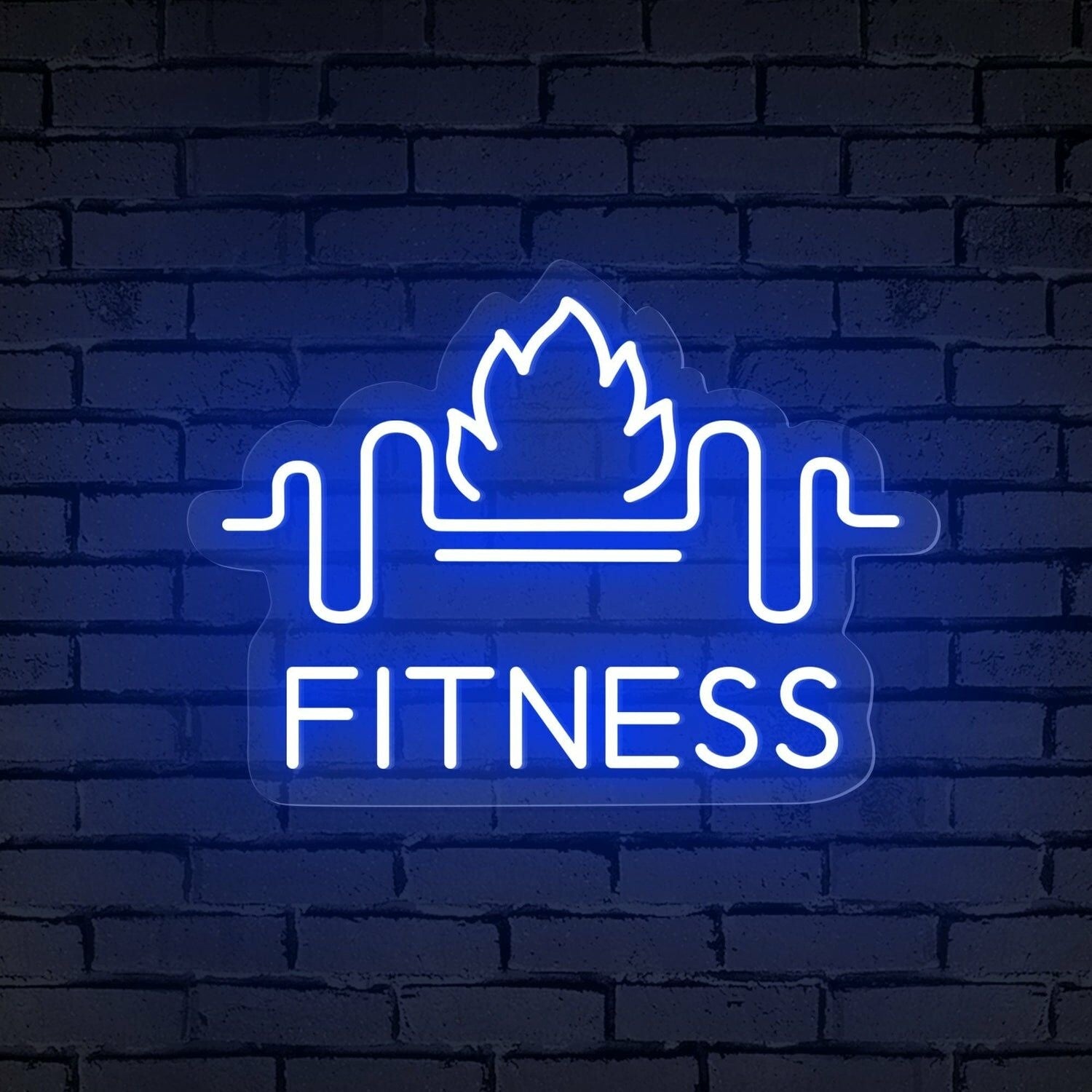 Gym Office Or Sport The Fitness Word Barbell Led Neon Sign | Shineneon