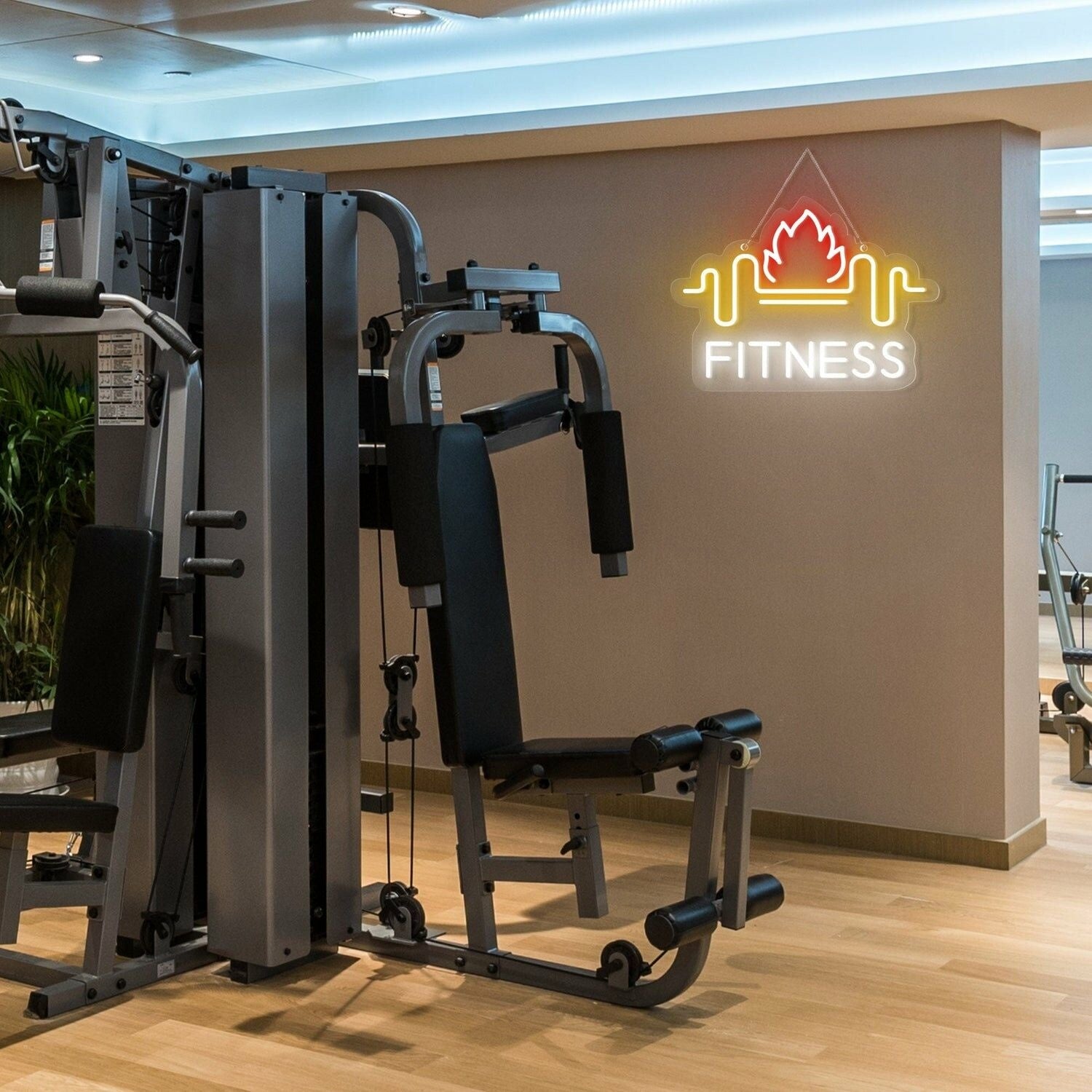 Gym Office Or Sport The Fitness Word Barbell Led Neon Sign | Shineneon