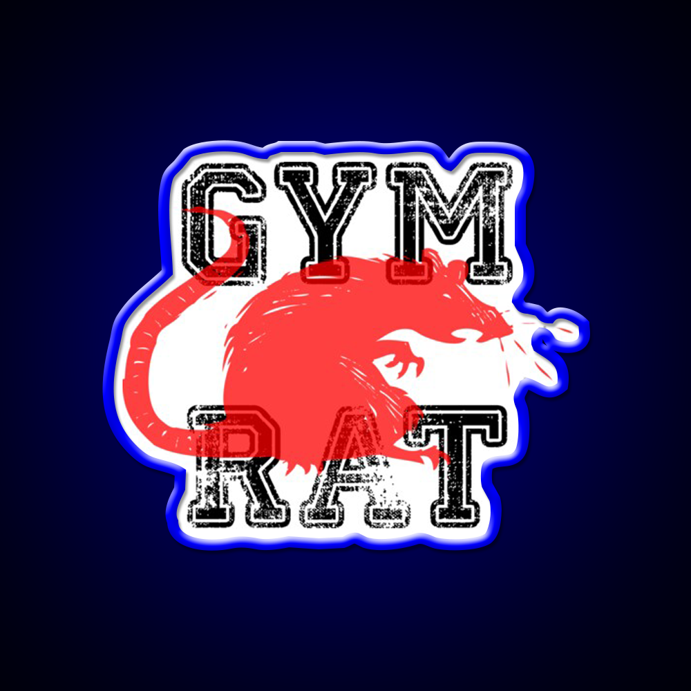 Gym Rat Bodybuilding Gym Fitness Led Neon Sign Rgb Color