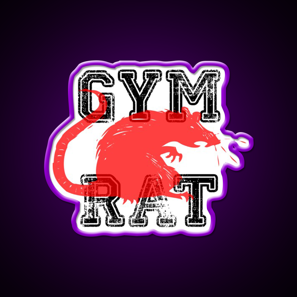 Gym Rat Bodybuilding Gym Fitness Led Neon Sign Rgb Color