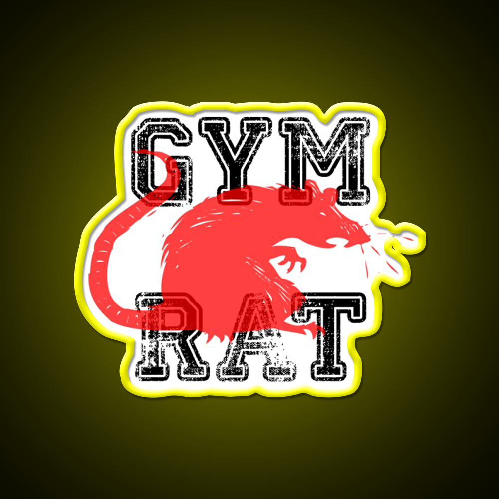 Gym Rat Bodybuilding Gym Fitness Led Neon Sign Rgb Color