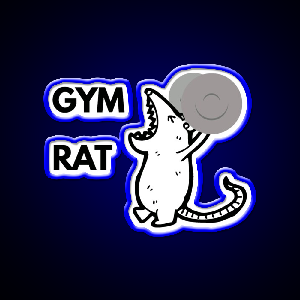 Gym Rat Design Gym Fitness Led Neon Sign Rgb Color