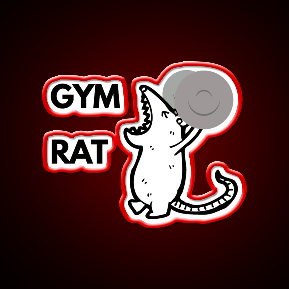Gym Rat Design Gym Fitness Led Neon Sign Rgb Color