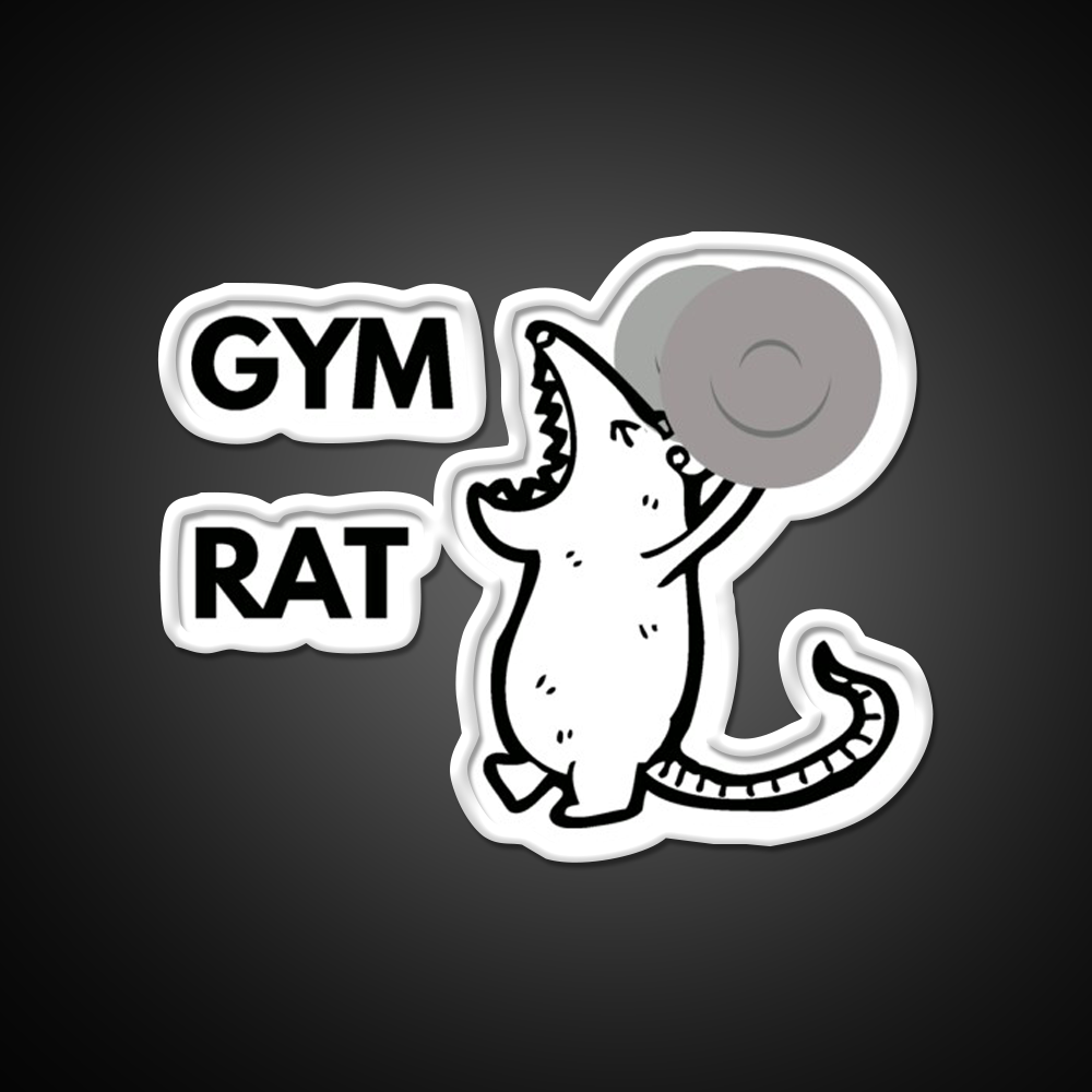 Gym Rat Design Gym Fitness Led Neon Sign Rgb Color
