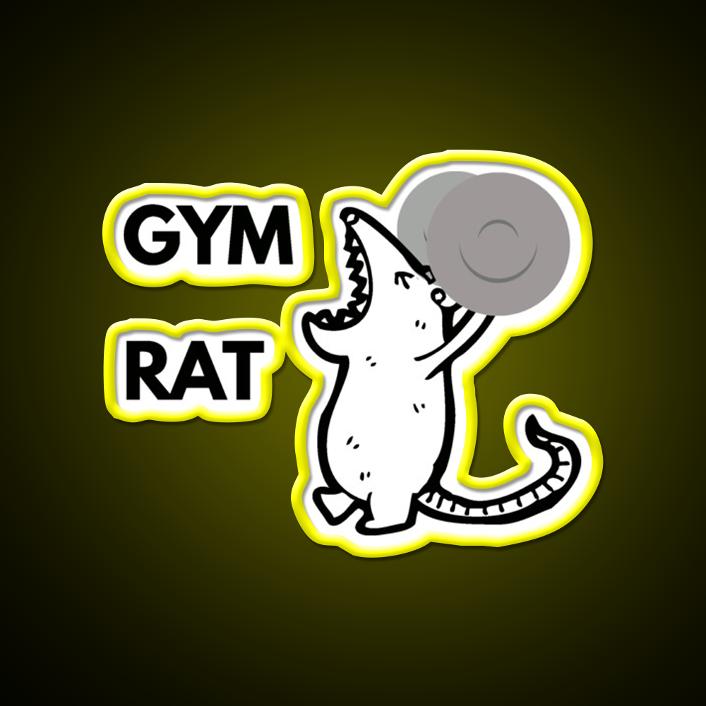 Gym Rat Design Gym Fitness Led Neon Sign Rgb Color