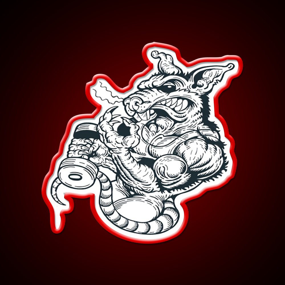 Gym Rat Gym Fitness Led Neon Sign Rgb Color