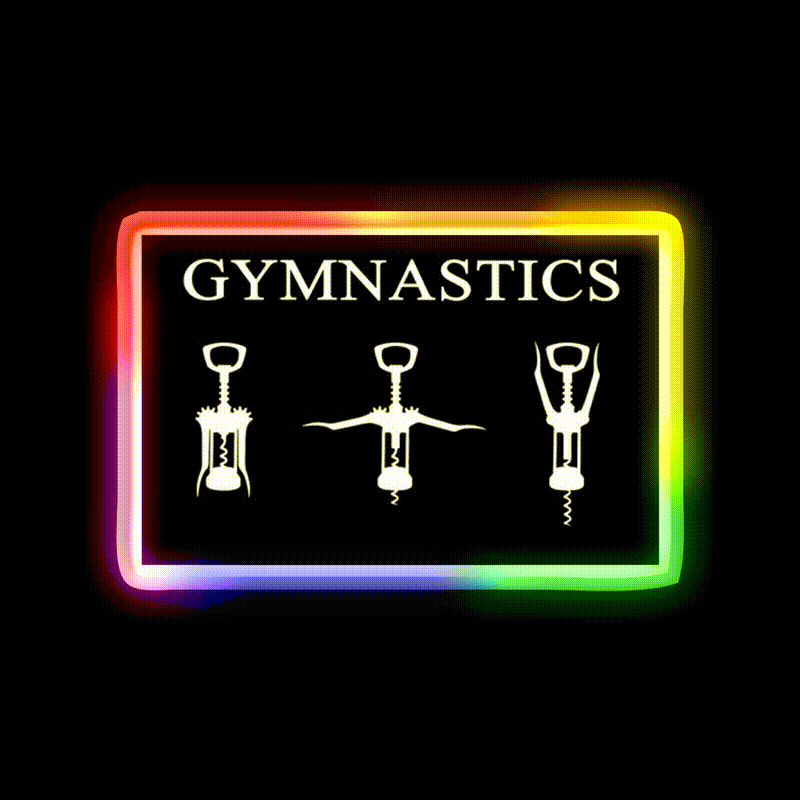 Gymnastics Man Cave Bar Led Neon Sign Rgb Color